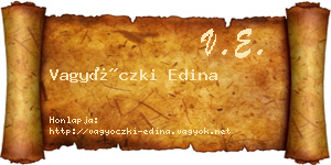 Vagyóczki Edina névjegykártya